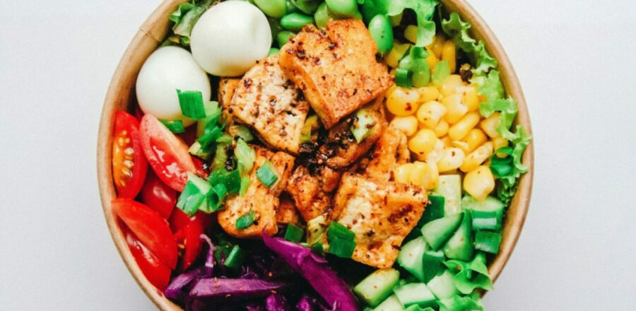 Bowl poulet crudités